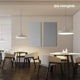 Olanglab Sound Absorbing Acoustic Wall Panels 2 Pack, 2'' 24''x48'' Fiberglass Sound Dampening Panels, Large Fabric Wrapped Sound Proof Panels for Walls (Light Gray) Olanglab