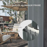 Domi 10’ X 14’ Hardtop Gazebo Canopy with Netting & Curtains, Outdoor Aluminum Gazebo with Galvanized Steel Double Roof for Patio Lawn and Garden, Gray domi outdoor living