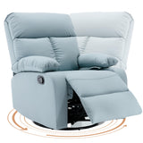 hzlagm Swivel Rocker Recliner, Rocking Recliner Chair, Small Rocker Recliners for Small Spaces, Living Room, Bedroom, Nursery, RV, Blue hzlagm
