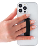 LOVEHANDLE Universal Phone Grip for Smartphones & Mini Tablets - Phone Holder for Hand - Wireless Charging Compatible - Made in The USA - Solid Black LOVEHANDLE