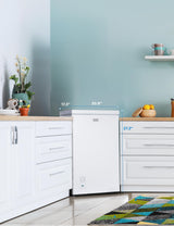 BLACK+DECKER 2.0 Cu. Ft. Compact Chest Freezer, Deep Freezer Holds Up To 70 Lbs. of Frozen Food, Removable Storage Basket, Manual Defrost, White BLACK+DECKER