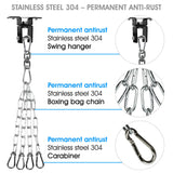 Yes4All Punching Bag Hangers, Swing Hanger For Punching Bag - Heavy Bag Hanger - Bag Chain For Boxing Stand - Indoor Outdoor Hanging, 360 Rotate Swivel,2 Screws, Heavy Bag Chain and Swivel Yes4All