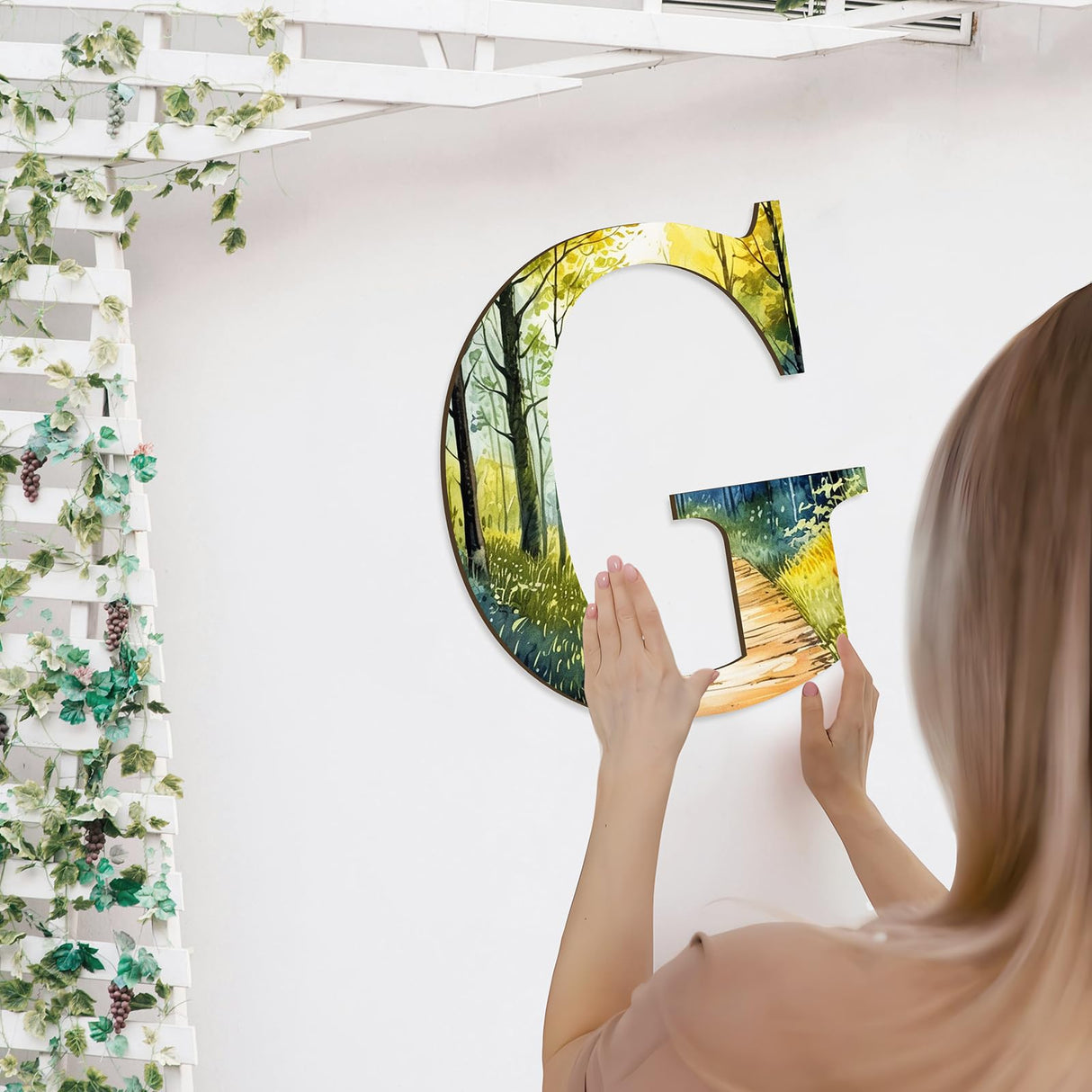 Large Wooden Letters for Wall Decor, 17 inch Big Wood Letters, Giant Wooden Letter G, Unfinished Wood Alphabet Letters for Crafts, Name Sign, Rustic Wedding, Christmas Home Decoration Coowayze