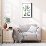 Ginkko Paint by Numbers Kit for Adults Beginner & Kids Ages 8-12 with Wooden Frame Easy Acrylic on Canvas 9x12 inch with Paints and Brushes, Bottle Flower(Include Framed) Ginkko