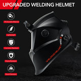 TRQWH Welding Hood Auto Darkening Welding Helmet with Light True Color 1/1/1/2 Top Optical Clarity Wide Shade 9-13 Welding Mask with Grinding Weld Helmet (KTS-JS01) TRQWH