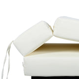 Merax Outdoor Daybed,Patio Rattan Daybed with Adjustable Backrest,Patio Wicker Loveseat Lounger,Outdoor Bed Loveseat Sofa Set with Pillows and Cushions for Garden, Backyard, Poolside,Black+Beige Merax