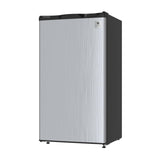 ARCTIC CHEF ACFR322 RCA Mini Refrigerator, Compact Freezer Compartment, Adjustable Thermostat Control, Reversible Door, Ideal Fridge for Dorm, Office, Apartment, Platinum Stainless, 3.2 Cubic Feet RCA