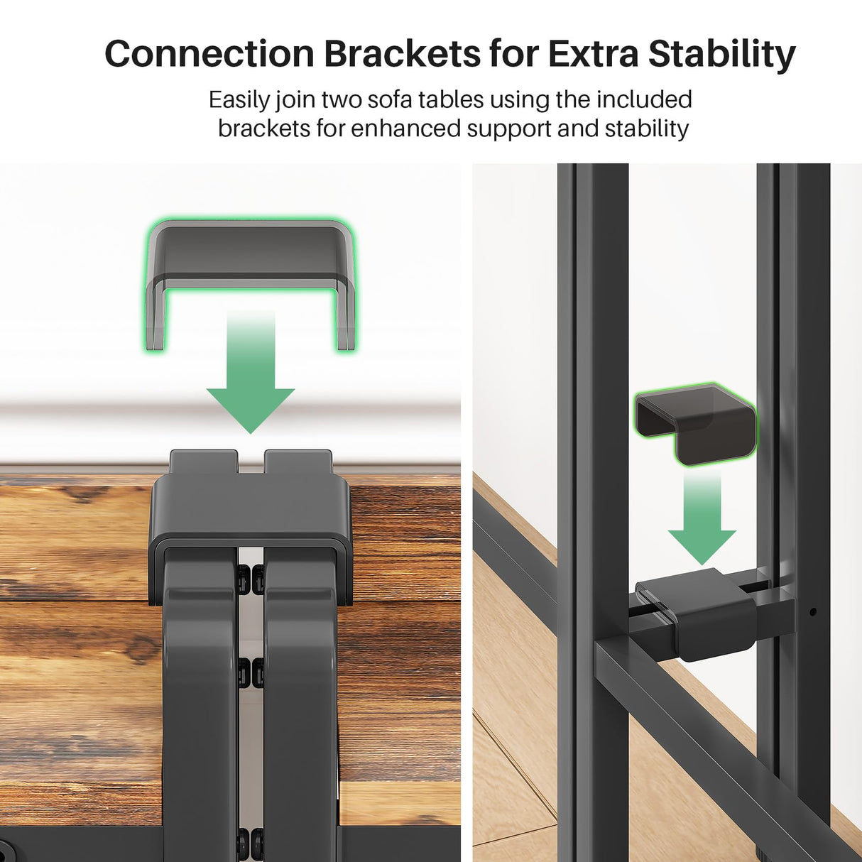 Kitstorack Rustic Brown Narrow Console Table for Behind Sofa, Elevated Rear Fence & Built-in Power Outlets, Includes 6.5' Power Cord, 5.9" D x 39.4" L x 33.3" H Kitstorack