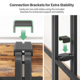 Kitstorack Rustic Brown Narrow Console Table for Behind Sofa, Elevated Rear Fence & Built-in Power Outlets, Includes 6.5' Power Cord, 5.9" D x 39.4" L x 33.3" H Kitstorack