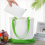 Moukeren 24 Pcs Canvas Tote Bag Bulk DIY Sublimation Blank Bag with Zipper Cosmetic Makeup Bag for Christmas Craft Gift(Patch) Moukeren