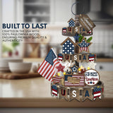 AONEHOME Adjustable 3 Tiered Tray Stand with 3 pcs Farmhouse Decor for Party AONEHOME