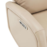 MCombo Dual Motor Power Recliner Chair for Adults, Modern Faux Leather Electric Swivel Recliner with USB Charging, Heavy Duty Adjustable Lounge Chair for Living Room & Bedroom 4610 (Beige) MCombo