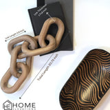 Product Elevations Wooden Chain Link Decor - 21" Long Decorative Knot for Shelf Decor - Natural Wood Chain Decor for Coffee Table - Modern Farmhouse & Rustic Housewarming Gift (Light Brown) Product Elevations