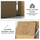 Vanress Nesting Coffee Table Set of 2, Round Coffee Table, Wood Circle Drum Coffee Table Contemporary Living Room End Table for Small Space Living Room (Wood Color) Vanress