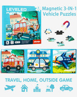 Magnetic Puzzles for Kids 2-4, Travel Puzzles Games for Kids Ages 3-5, Jigsaw Puzzle Book Activities Toy for Kids Boys Girls Ages 3 4 5 in Car, Learning Magnet Toys for Road Trip (Airplane) Unistylar