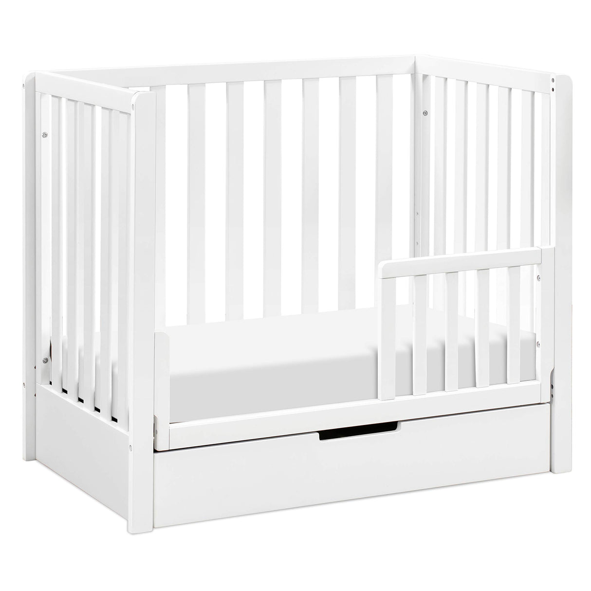 Carter's by DaVinci Colby 4-in-1 Convertible Mini Crib with Trundle Drawer in White, Greenguard Gold Certified, Undercrib Storage DaVinci