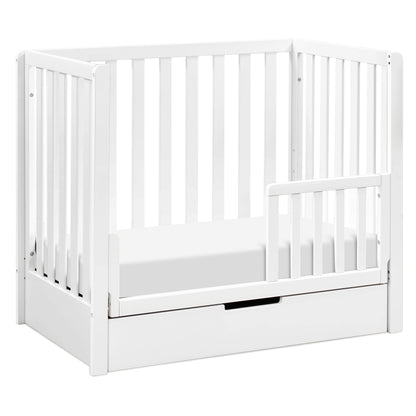 Carter's by DaVinci Colby 4-in-1 Convertible Mini Crib with Trundle Drawer in White, Greenguard Gold Certified, Undercrib Storage