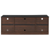 CKEASEAN Farmhouse Entertainment Center for TVs Up to 80 inch, 70" W TV Stand with Open Shelves and Barn Doors, Large Home TV Console Table for Living Room (Espresso, 70 inch Farmhouse TV Stand) CKEASEAN