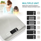 Food Scale, Digital Kitchen Scale Weight Grams and Ounces for Baking Cooking and Meal Prep, 6 Units with Tare Function, 11lb (Batteries Included) Generic