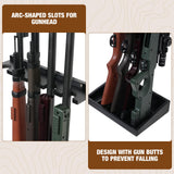 ikkle Gun Rack, Wooden Rifle Racks, Indoor Gun Rack, Wall Mount Rifle Storage Gun Display Holder for Home Office - Holds up to 5 Long Guns ikkle