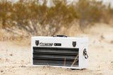 Boxo USA Hand Carry Tool Box 3-Drawer Heavy Duty Steel Toolbox with Lock System (White) BOXO