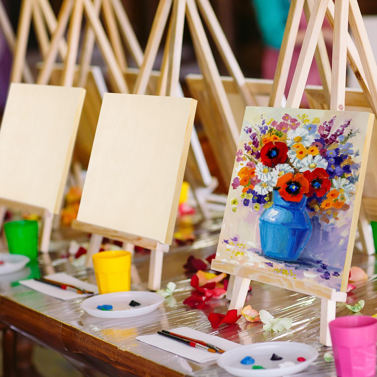 Aodaer 8 Pack Wood Panels 8 x 10 Inch Wooden Panels Canvas Unfinished Craft Wood Boards Panels for Art Crafts Acrylic and Oil Painting Pouring DIY Projects Aodaer