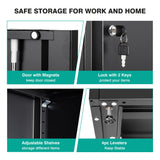 Metal Storage Cabinet with Drawer and Locks,Black Garage Storage Cabinet with Locking Doors and Adjustable Shelves,71" Tall Large Metal Cabinets with Magnetic Door for Home,Office,Garage SISESOL