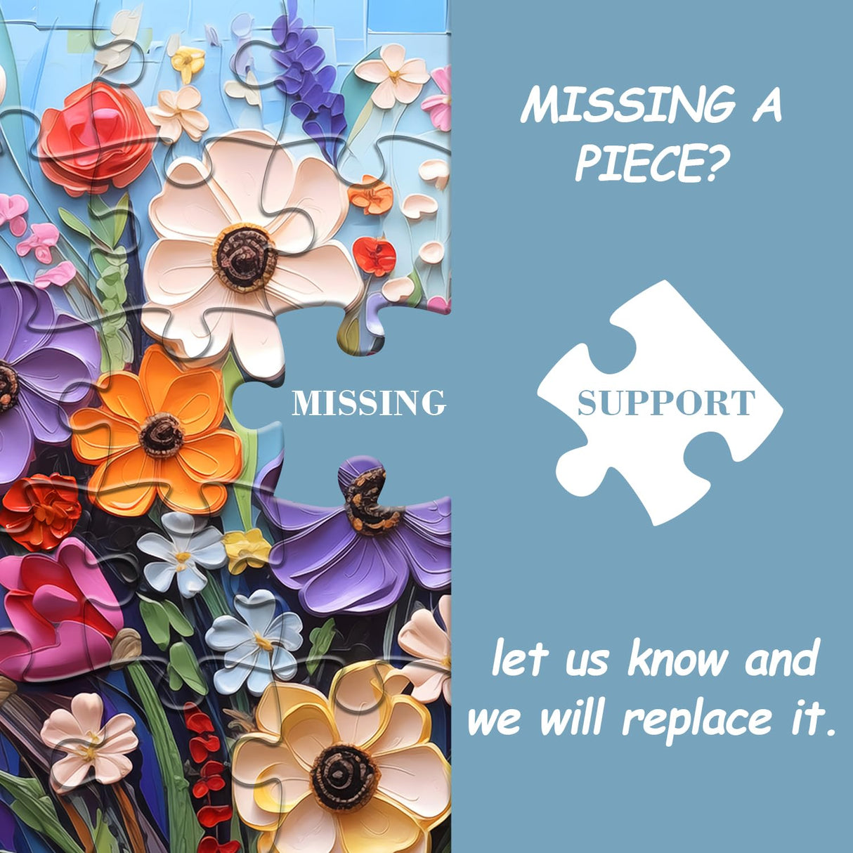 PICKFORU Colorful Flower Puzzles for Adults 1000 Pieces, Unique Floral Mosaic Puzzles Art Painting, Spring Garden Plant Puzzles, Impossible Hard Challenging Puzzle PICKFORU