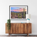 Diamond Painting Cactus Sunrise in Sonoran Desert Near Phoenix Arizona for Adult Painting Kits Diamond Art Perfect for Home Wall Decor 12"x16" Handmade Arting