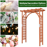 Tangkula 85 inches Garden Arbor, Wooden Wedding Arches Structure w/Trellis Sides for Climbing Plants, Patio Bridal Party Decoration Arbor for Garden, Lawn, Parties, Ceremony (Natural) Tangkula