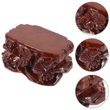 BUTIFULSIC buddhist gardening decorative wood pedestal Buddha statue base wood decor wood base small pedestal stand wood risers for display Groovable decorate counter vase holder BUTIFULSIC