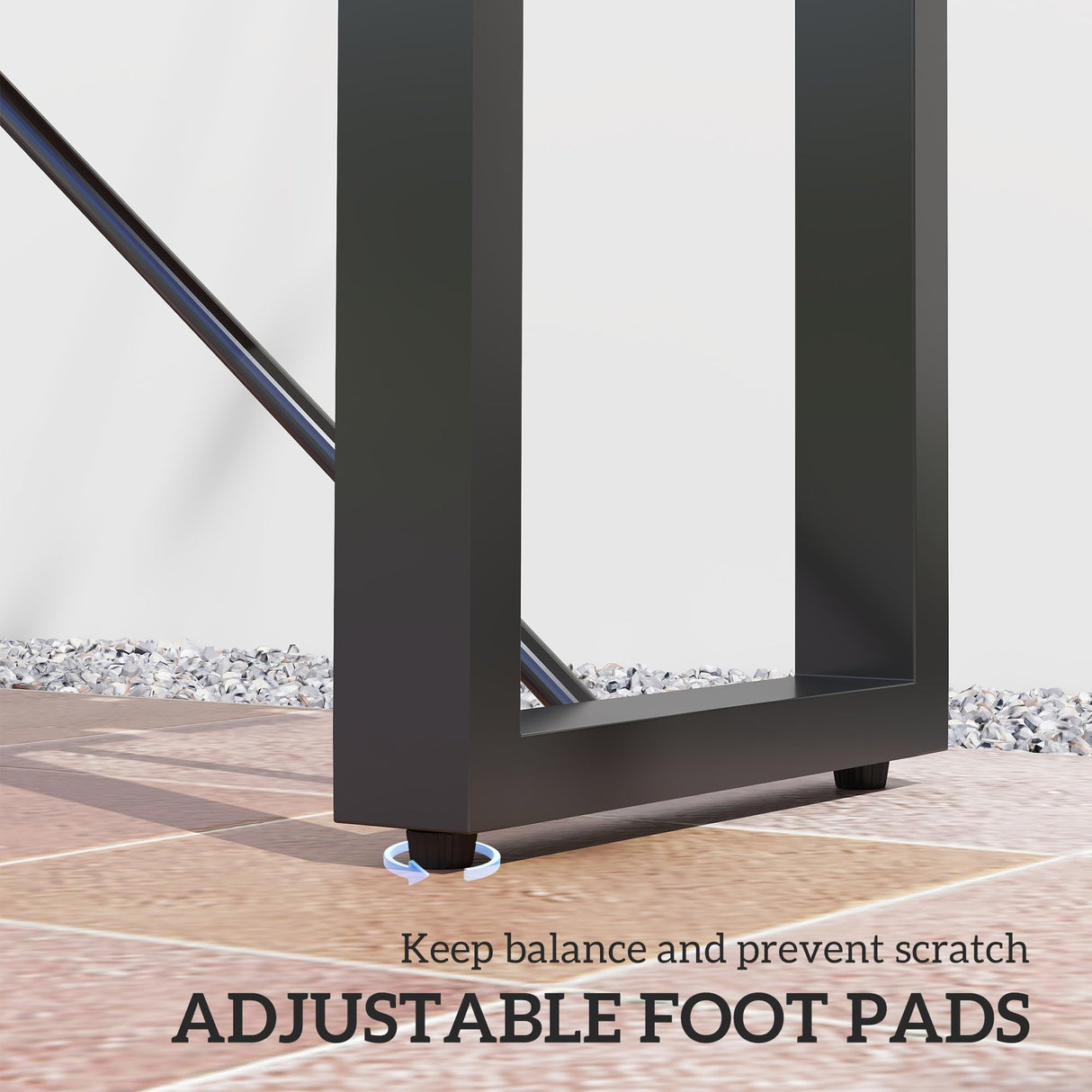 Outsunny Outdoor Bench, Acacia Wood Patio Garden Bench, 47" 2-Person Backless Patio Loveseat with Slatted Seat and Metal Frame, Weather/Corrosion Resistant for Outside, Front Porch, Park, Teak Outsunny