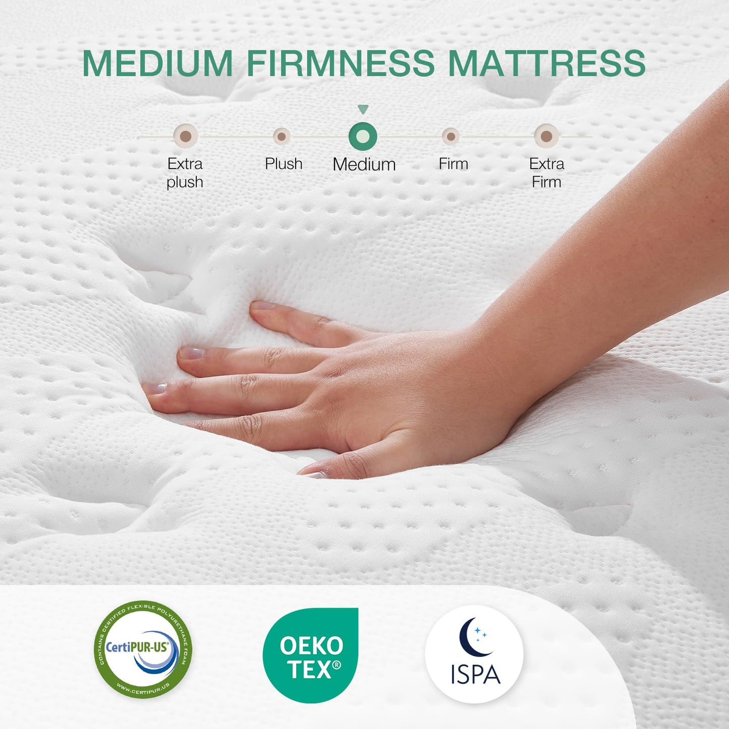 Novilla Queen Mattress, 12 Inch Hybrid Mattress, Gel Memory Foam with Individual Pocket Springs for a Peaceful Sleep, Queen Size Mattress with Quilted Cover