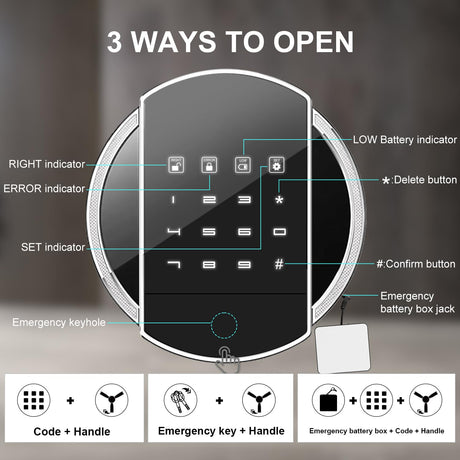 Silkight 3-5 Fireproof Gun Safe, Quick Access Digital Rifle Gun Safes for Home Rifle and Pistols, Long Gun Safes for Rifles and Shotguns with Touchscreen Pad, Mute Function, Dual Alarm & Metal Box silkight