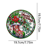 STGLCR DIY Diamond Painting Christmas Ornament for Adult Beginner Christmas Stocking Crystal Diamond Art Painting Special Shaped Rhinestone Hanging Window Pendants Home Office Decor Crafts 7.7IN STGLCR