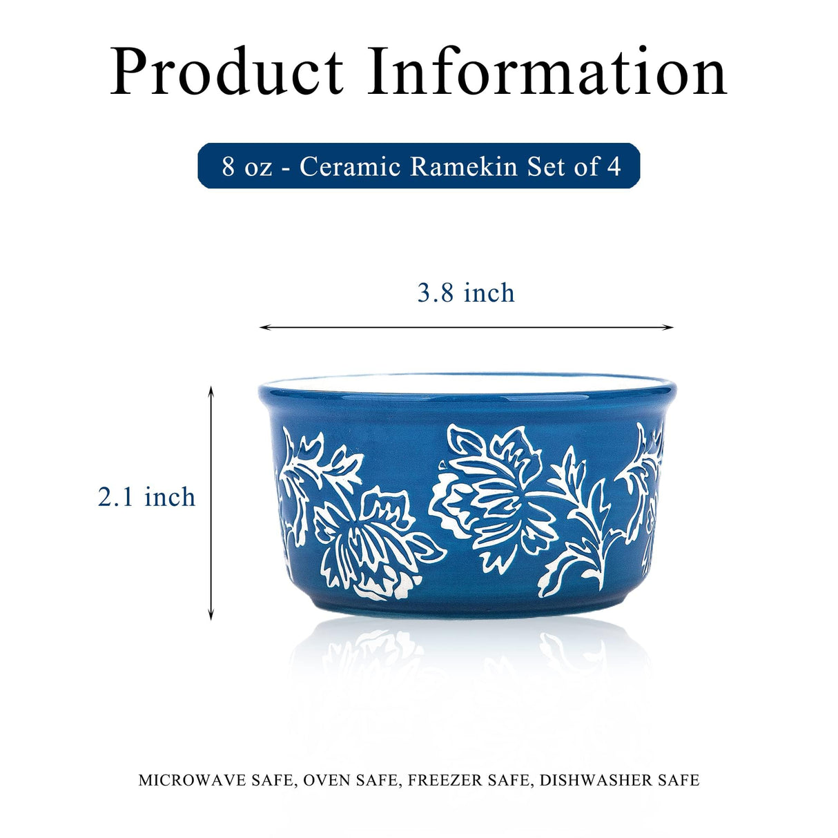 Wisenvoy Ramekins Creme Brulee Ramekins Ceramic Ramekins 8 Oz Oven Safe Ramiken Wisenvoy