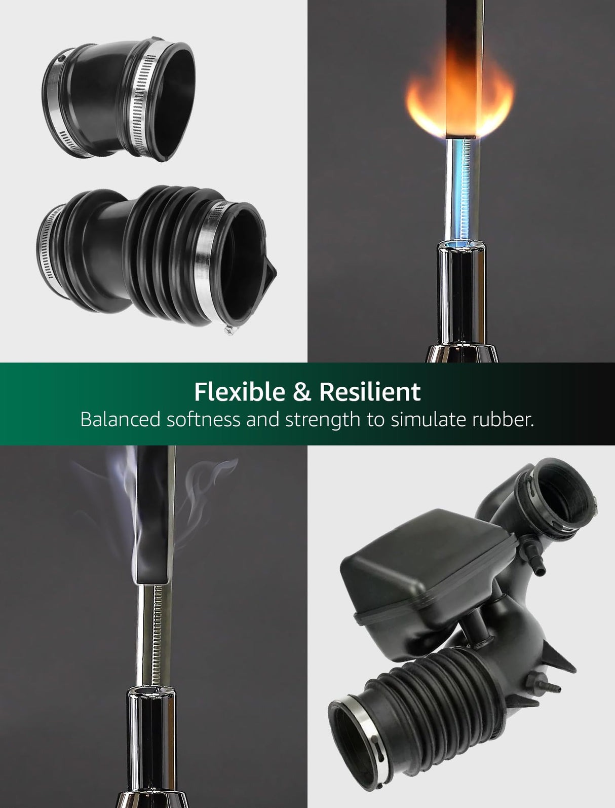 Superflex UL94 V-0, 3D Printer Resin, Flame-Retardant Parts Simulating Flexible Rubber 80A, Made in Korea by 3DMaterials (5000g, Black) 3DMaterials