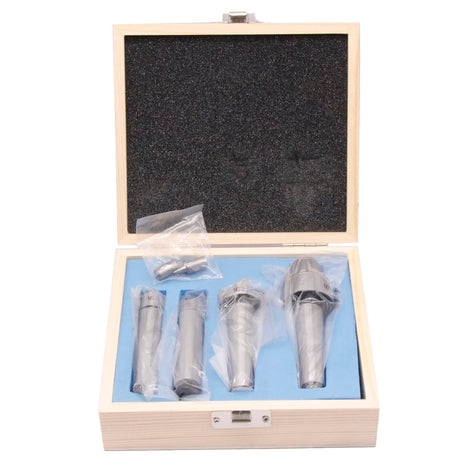 4pcs MT2 Wood Lathe Live Center Drive Spur Cup Set with 2pcs Extra Replacement Tips, MT2 Arbor Woodworking Tool Kit for Wood and Metalworking Lathe Woodworking Thimble with Wooden Case BestParts