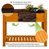 Raised Garden Bed Wood Planter Box Outdoor Wooden Elevated Planters Raised Beds with Legs for Vegetable Flower Herb, 39.37"x15.75"x33"H, Standing Gardening Box with Liner for Backyard, Patio, Deck Kdgarden
