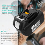 POEOSAS 2 Pack Replacement for Makita 18V Battery 6.0Ah 18 Volt Battery Compatible with Makita BL1860 BL1850B BL1850 BL1840 BL1840B BL1830B BL1830 BL1815 BL1815B LXT400 with LED Indicator POEOSAS