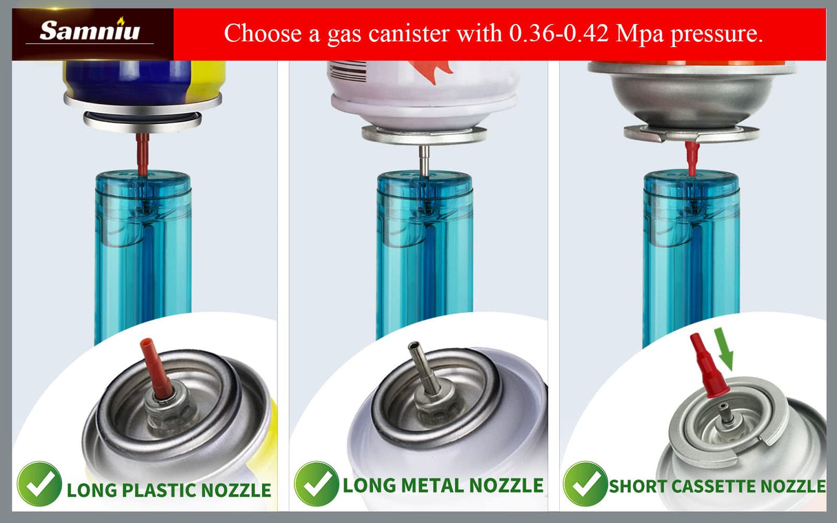 Samniu 4 Pack of Torch Lighter, Jet Flame, Butane gas, Mini Refillable Windproof Lighters, for candle, fireplace, grill (Gas not Included) Samniu