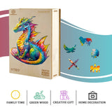Jigfoxy Wooden Puzzles for Adults, Dragon Wood Puzzles Adult, Unique Animal Shape Wooden Jigsaw Puzzles, Birthday Gifts for Puzzles Lovers (XL-21.7 * 18.6in-560pcs) Jigfoxy