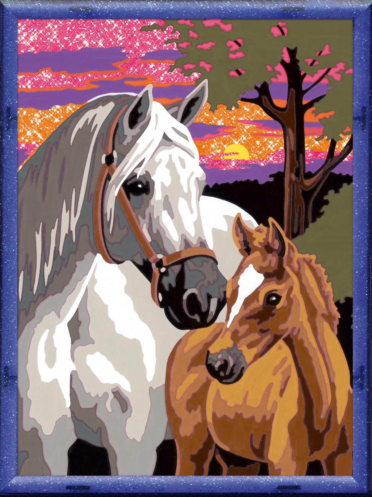 Ravensburger Sunset Horses Paint by Numbers Kit for Kids - 20052 - Painting Arts and Crafts for Ages 9 and Up Ravensburger