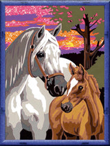Ravensburger Sunset Horses Paint by Numbers Kit for Kids - 20052 - Painting Arts and Crafts for Ages 9 and Up Ravensburger