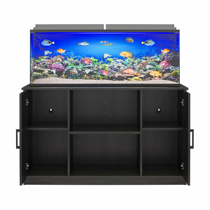 Ollie & Hutch Dory 55 Gallon Aquarium or Terrarium Tank Stand, Black Oak - WoodArtSupply