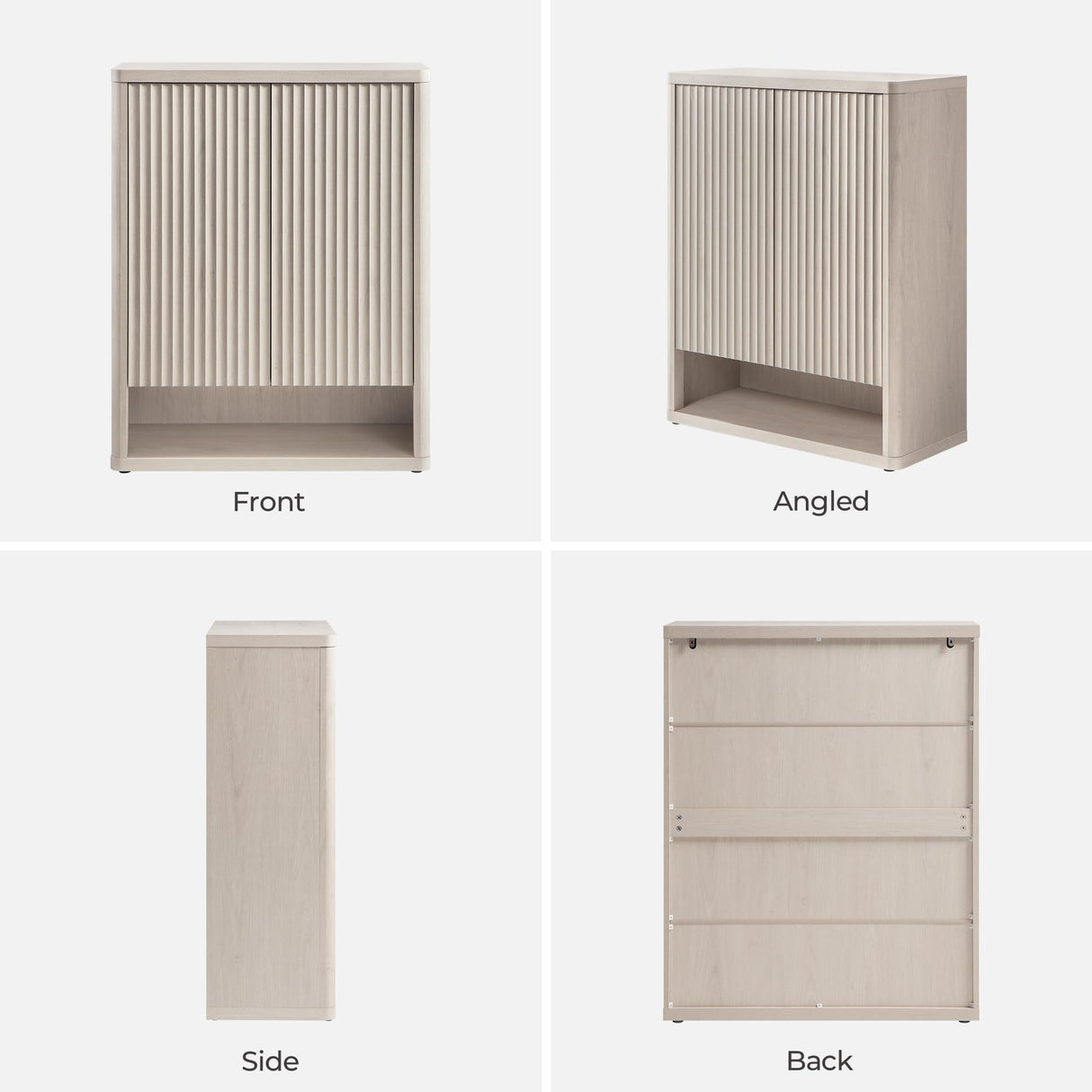 SICOTAS Shoe Cabinet 44" Tall Large Storage Organizer Modern Shoe Rack with Doors & 4 Shelves Mid Century Free Standing 6-Tier Cabinet for Entryway Hallway Living Room Closet SICOTAS