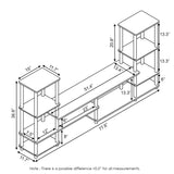 FURINNO Turn-N-Tube Grand Entertainment Center, French Oak Grey/Black Furinno