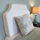 Dormpillow- New/Improved Cotton 'Wrinkle-Free' Cover. Portable Twin XL White Headboard Cushion for College Dorm. Innovative Wedge Base Keeps it Upright. Fills Gap Between Bed & Wall. Dormpillow Creations