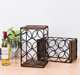 SODUKU Rustic Wood Countertop Wine Rack 6 Bottles No Need Assembly Brown SODUKU