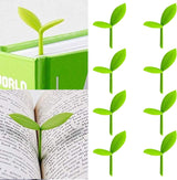 YKING Sprout Little Green Bookmarks Silicone Grass Buds Creative Green Bookmarks, Gifts for Book Lovers Reading, Set of 8 Heetobcos